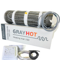 Нагрівальний мат GrayHot 150 Вт/м² + механічний термостат для укладки теплої підлоги без стяжки